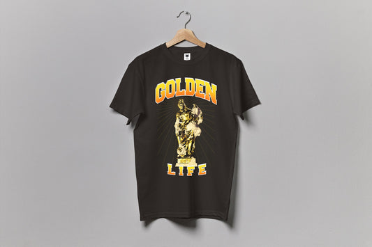 Golden Life Statue Graphic Tee (Grey)