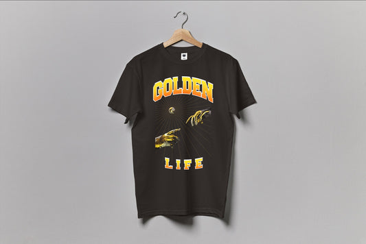 Golden Life Touch Graphic Tee (Black)