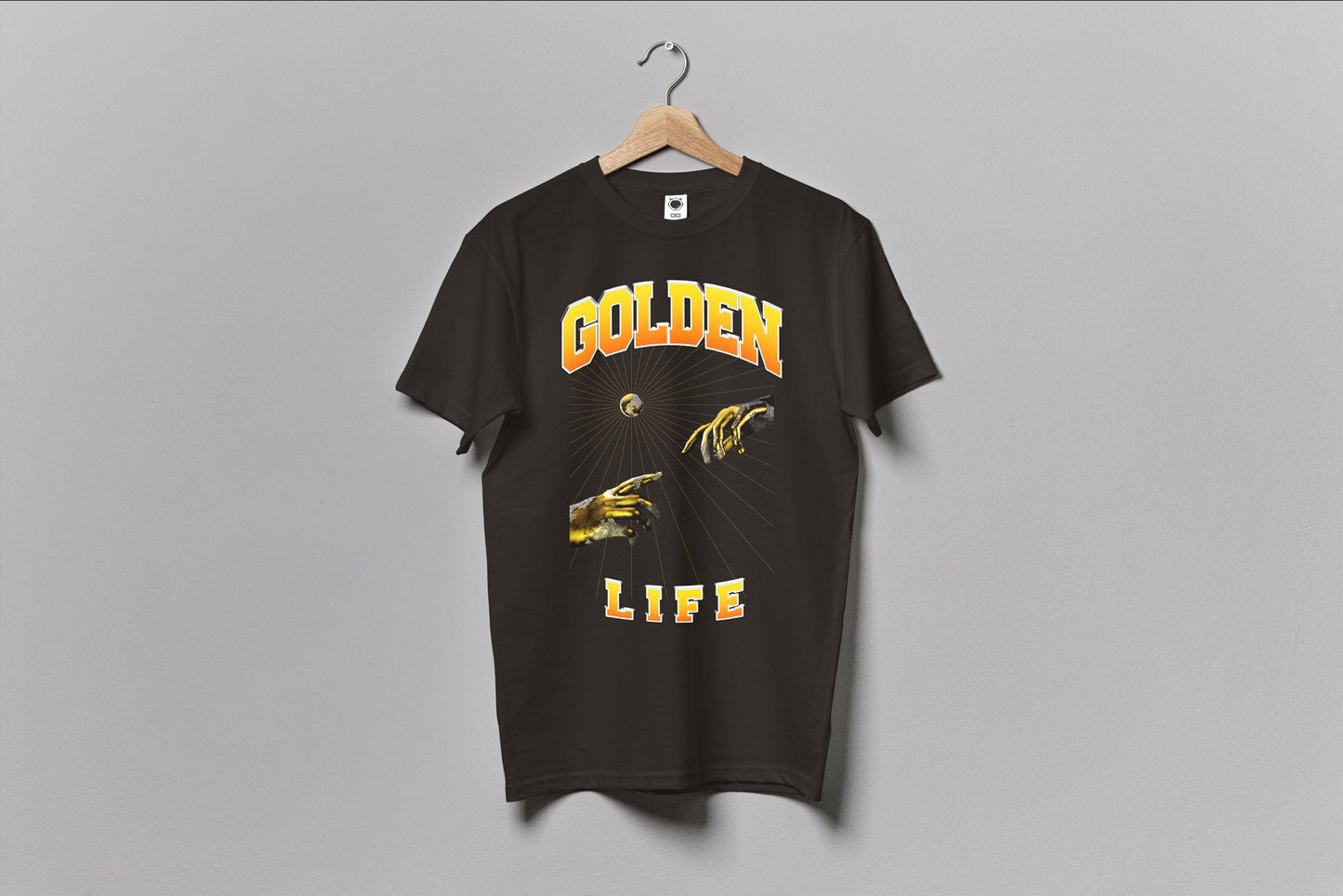 Golden Life touch Graphic Tee (Grey)