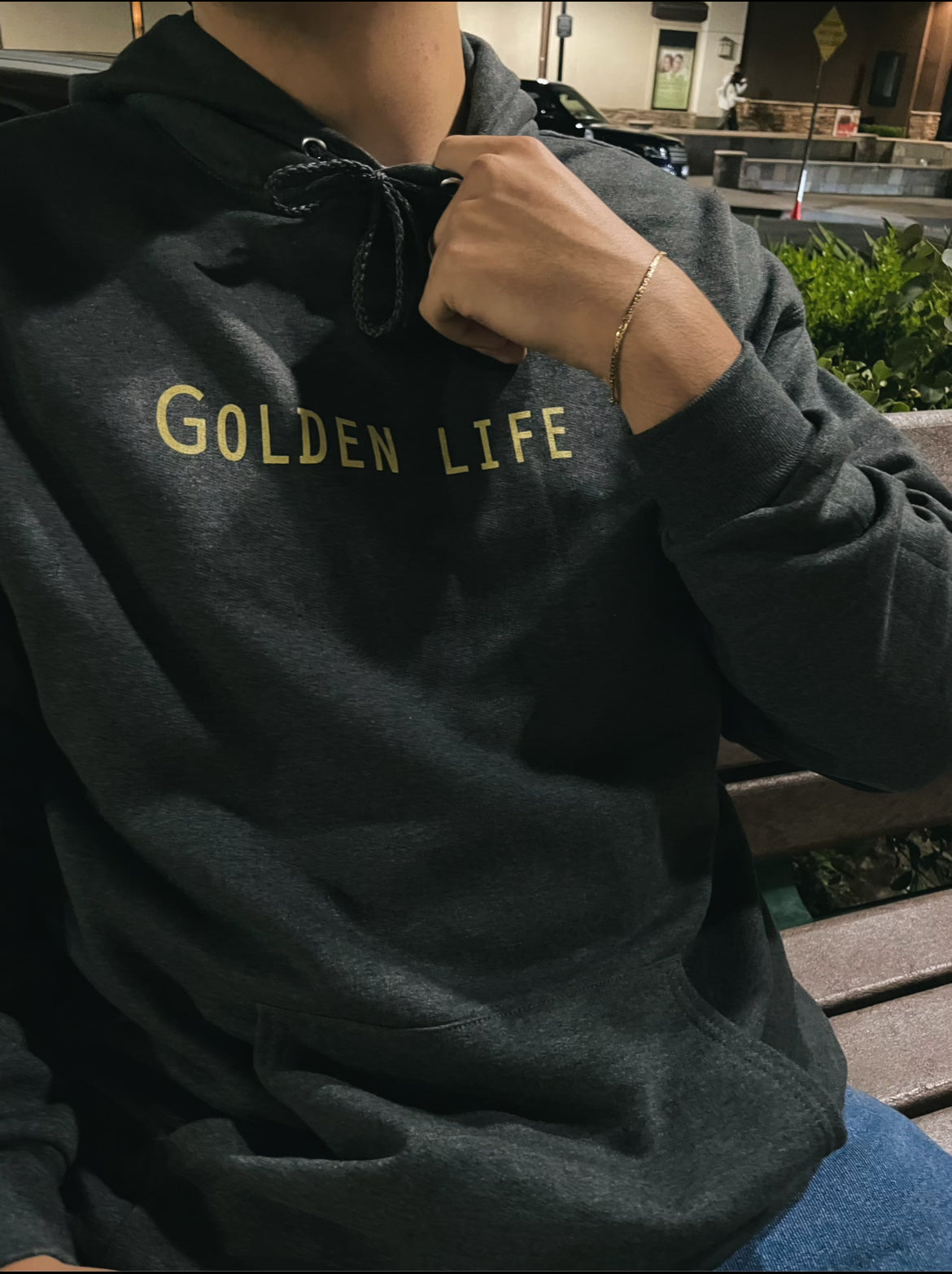 Golden Life hoodie (dark grey)